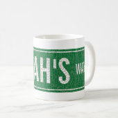 通り符号感動的引用文モノグラム名 コーヒーマグカップ (正面右)