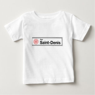 通り聖者デニスのモントリオールの道路標識 ベビーTシャツ