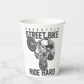 通り自転車 紙コップ (裏面)
