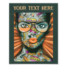 通り芸術的アートの女性の顔