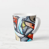 通り芸術 カフェラテマグ (右アングル)