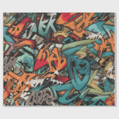 通り落書き ラッピングペーパー (フラット)