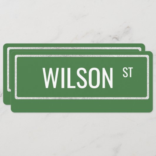 通り記号(名前をカスタムする) 招待状 (正面/裏面)