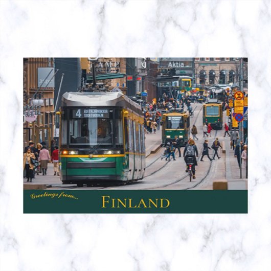 通り車Aleksanterinkatu Helsinki Finland ポストカード