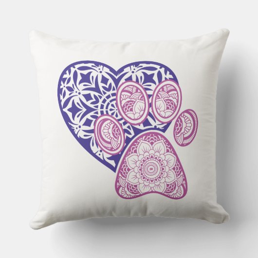 通り過ぎた犬のための詩遠くに クッション (裏面)