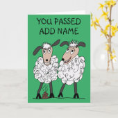 通り過ぎた羊 カード (黄色い花)