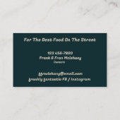 通り食品トラック 名刺 (裏面)