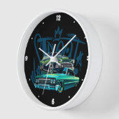 通り50年代60年代ヴィンテージオートブラックツリーズ 壁時計 (傾斜)