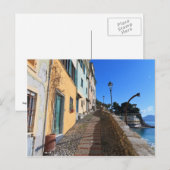 通り，イタリア，リグーリア， Bogliasco ポストカード (正面/裏面)