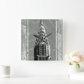 通り・オブ・ニューヨークとエンパイア・ステート・建物 スクエア壁時計 (ホーム)