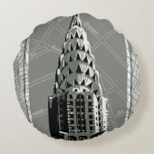 通り・オブ・ニューヨークとエンパイア・ステート・建物 ラウンドクッション (裏面)