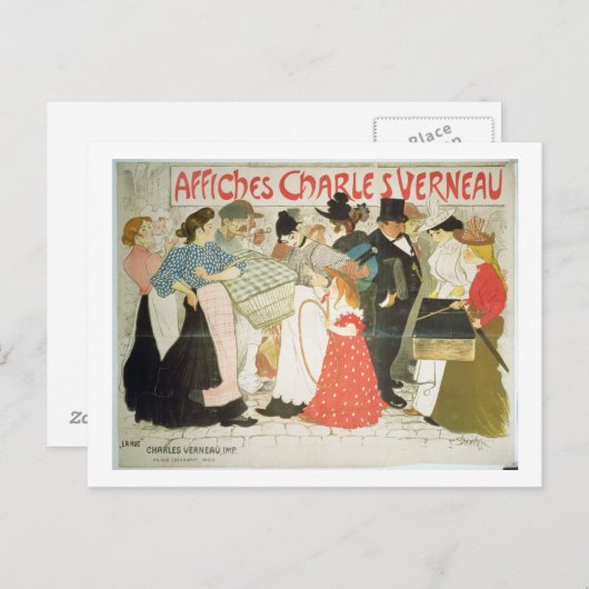 '通り',プリンタCharles Verneのポスター ポストカード (正面/裏面)