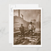 通り・ライフ静かから「高速道路」の労働者 ポストカード (正面/裏面)