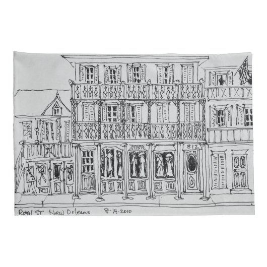 通り、四王室の半フランスの期|ニューオーリンズ 枕カバー (裏面-右)