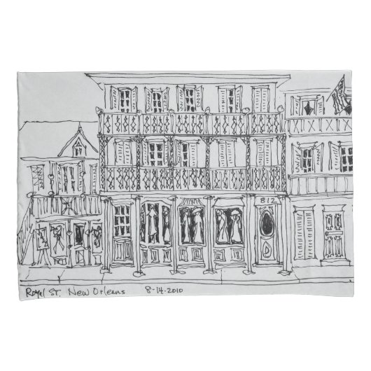 通り、四王室の半フランスの期|ニューオーリンズ 枕カバー (正面右)