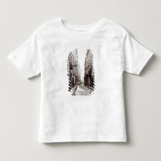 通りAumaire、通りボルタからの、パリ1858-78年 トドラーTシャツ (正面)