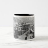 通りChamplainの小屋のグループ、1858-78年 ツートーンマグカップ (中央)