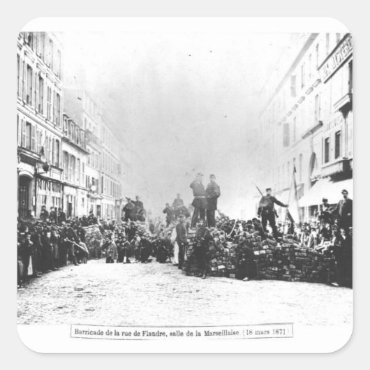 通りde Flandreのバリケード スクエアシール (正面)