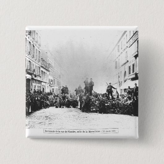 通りde Flandreのバリケード 缶バッジ (正面)