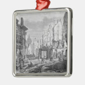 通りdes Ecolesの建物のための破壊 メタルオーナメント (左)