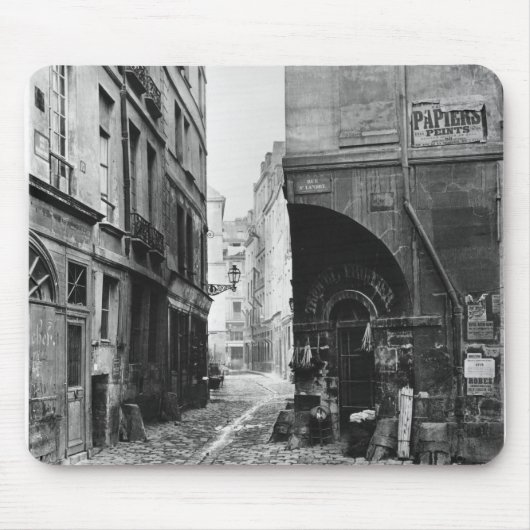 通りdes Marmousets、通り聖者ランドリーからの、パリ マウスパッド (正面)