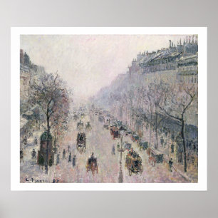 通りMontmartre 1897年(キャンバスの油) ポスター