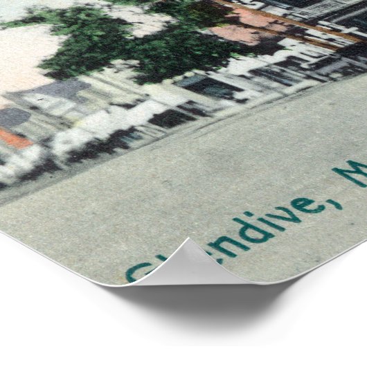 通りSceneGlendive, MT ポスター (角)