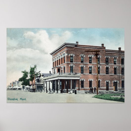 通りSceneGlendive, MT ポスター (正面)