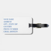 通信の内訳 ラゲッジタグ (裏面横)