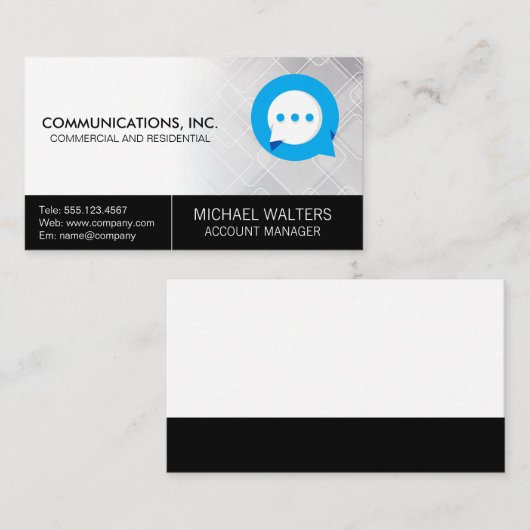 通信チャットロゴ 名刺 (正面/裏面)