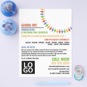 通信デザイン、翻訳者および通訳 チラシ (シングル)