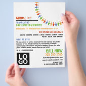 通信デザイン、翻訳者および通訳 チラシ (手)