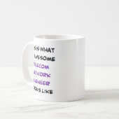 通信ネットワークエンジニア素晴らし、 コーヒーマグカップ (正面左)