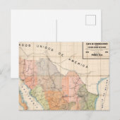 （通信レター）メキシコの地図 ポストカード (正面/裏面)