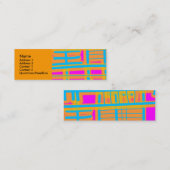 「通信回線」抽象芸術 スキニー名刺 (正面/裏面)