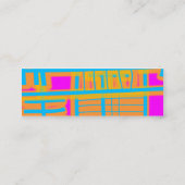 「通信回線」抽象芸術 スキニー名刺 (裏面)