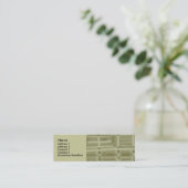 「通信回線II」抽象芸術 スキニー名刺 (スタンド正面)