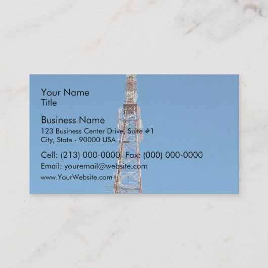 通信塔を見上げる 名刺 (正面)