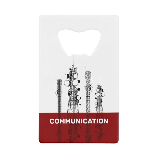 通信塔 クレジットカード栓抜き (正面)