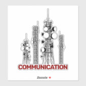 通信塔 シール (シート)