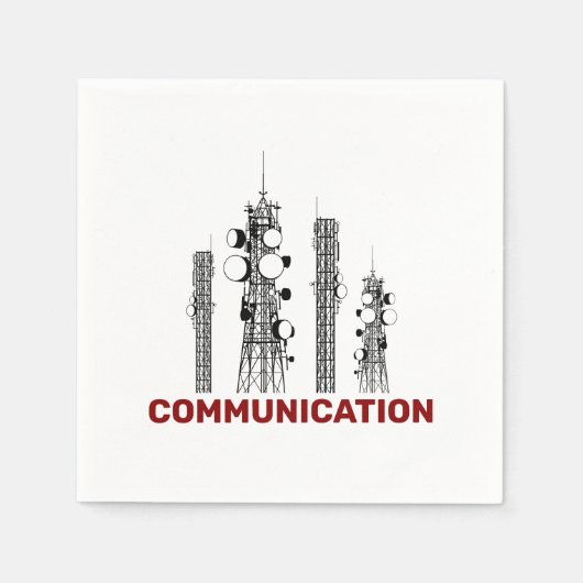 通信塔 スタンダードカクテルナプキン (正面)