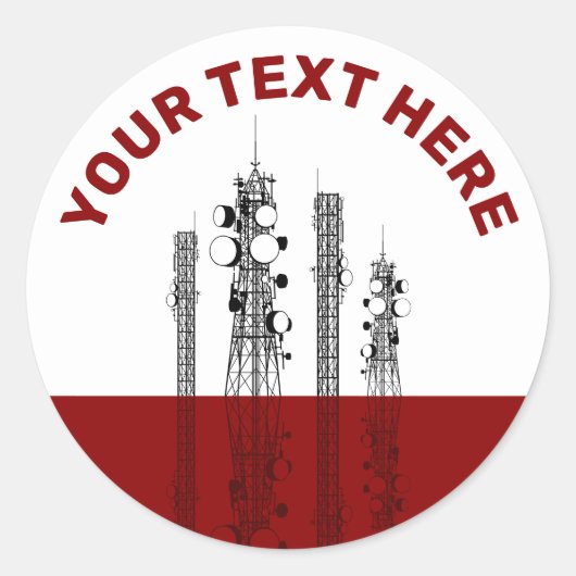 通信塔 ラウンドシール (正面)