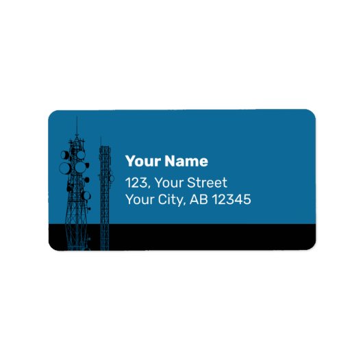 通信塔 ラベル (正面)