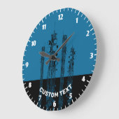 通信塔 ラージ壁時計 (傾斜)