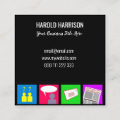 通信技術テンプレートプロフェッショナル スクエア名刺 (裏面)