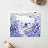 通信空白のカードfeat."Peter Rottentail" ノートカード (正面/裏面インサイチュ)