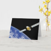 通信衛星 カード (黄色い花)