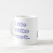 通勤は自転車です (青) コーヒーマグカップ (正面左)