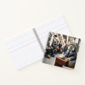 通勤中のマヌルネコ＆キリン ノートブック (内部)