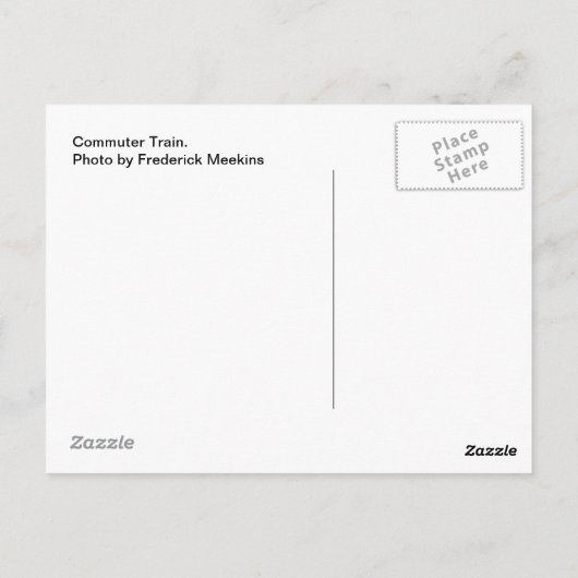 通勤列車 ポストカード (裏面)